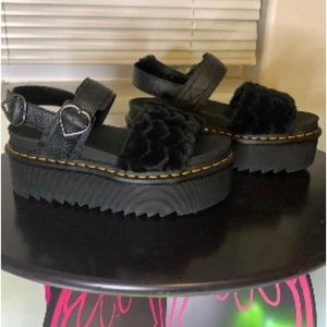 Fuzzy doc marten voss sandals